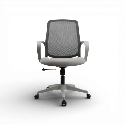 DELARO Low Back Grey Office Chair Kursi Kantor Ergonomis