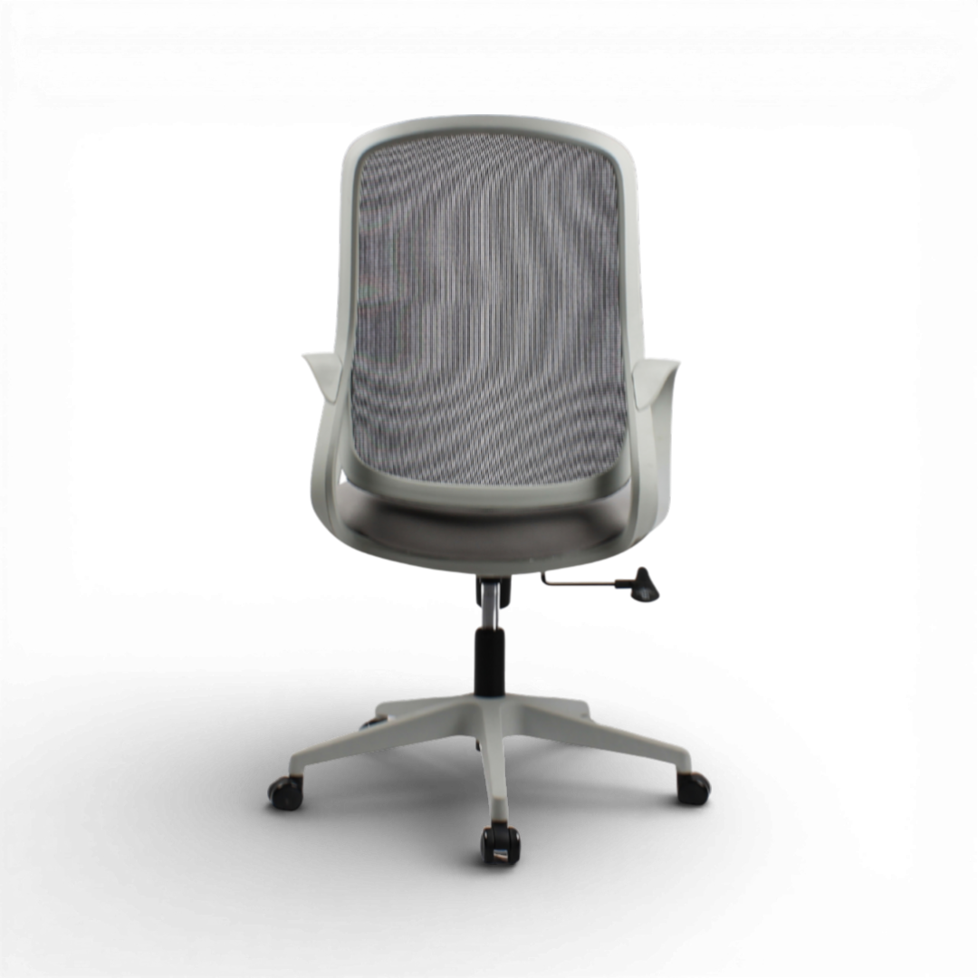 DELARO Low Back Grey Office Chair Kursi Kantor Ergonomis