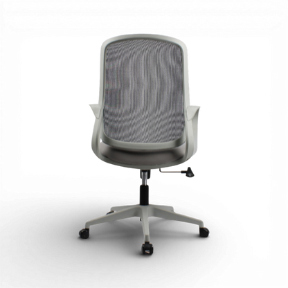 DELARO Low Back Grey Office Chair Kursi Kantor Ergonomis
