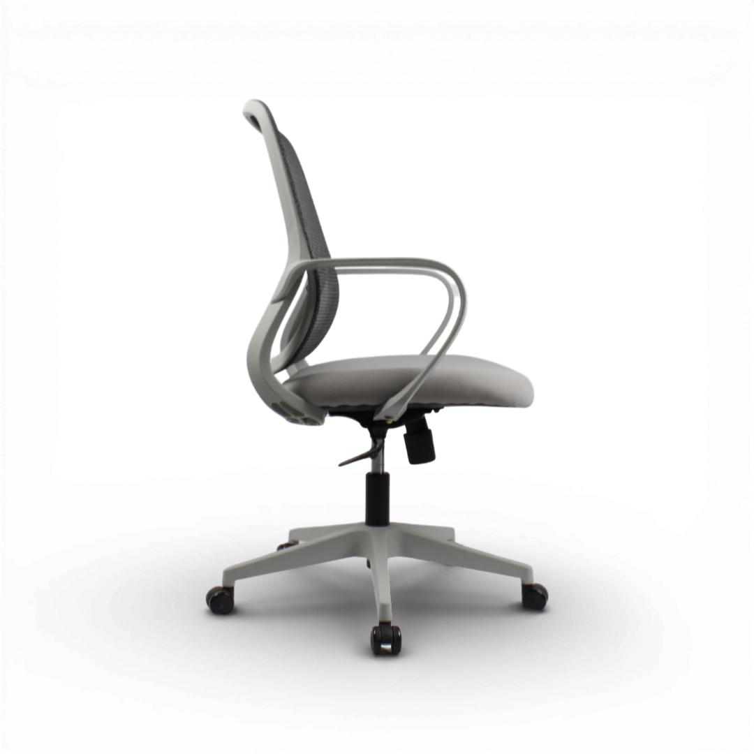 DELARO Low Back Grey Office Chair Kursi Kantor Ergonomis