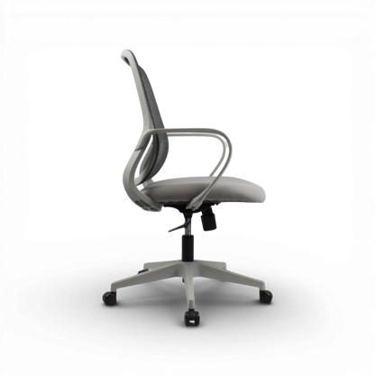 DELARO Low Back Grey Office Chair Kursi Kantor Ergonomis