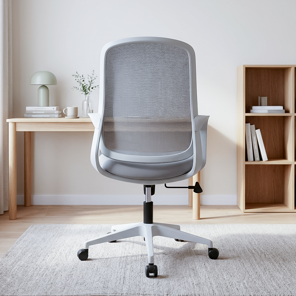 DELARO Low Back Grey Office Chair Kursi Kantor Ergonomis