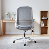 DELARO Low Back Grey Office Chair Kursi Kantor Ergonomis