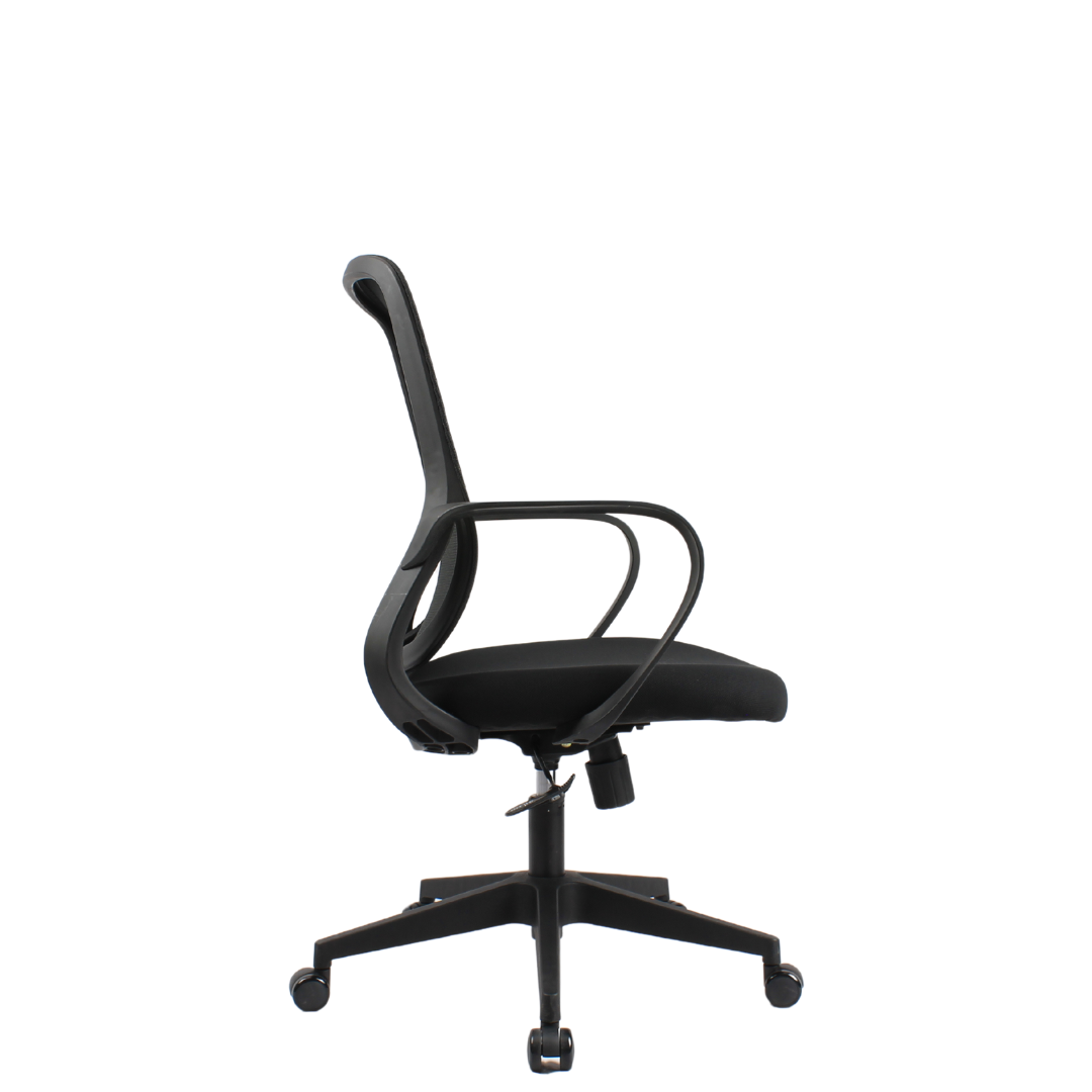 DELARO Low Back Black Office Chair Kursi Kantor Ergonomis