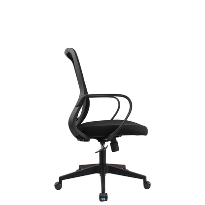 DELARO Low Back Black Office Chair Kursi Kantor Ergonomis