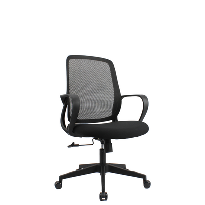 DELARO Low Back Black Office Chair Kursi Kantor Ergonomis