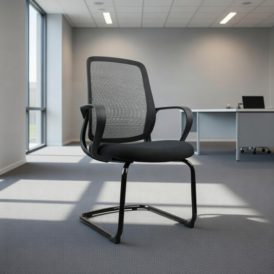 DELARO Visitor Black Office Chair Kursi Kantor Ergonomis