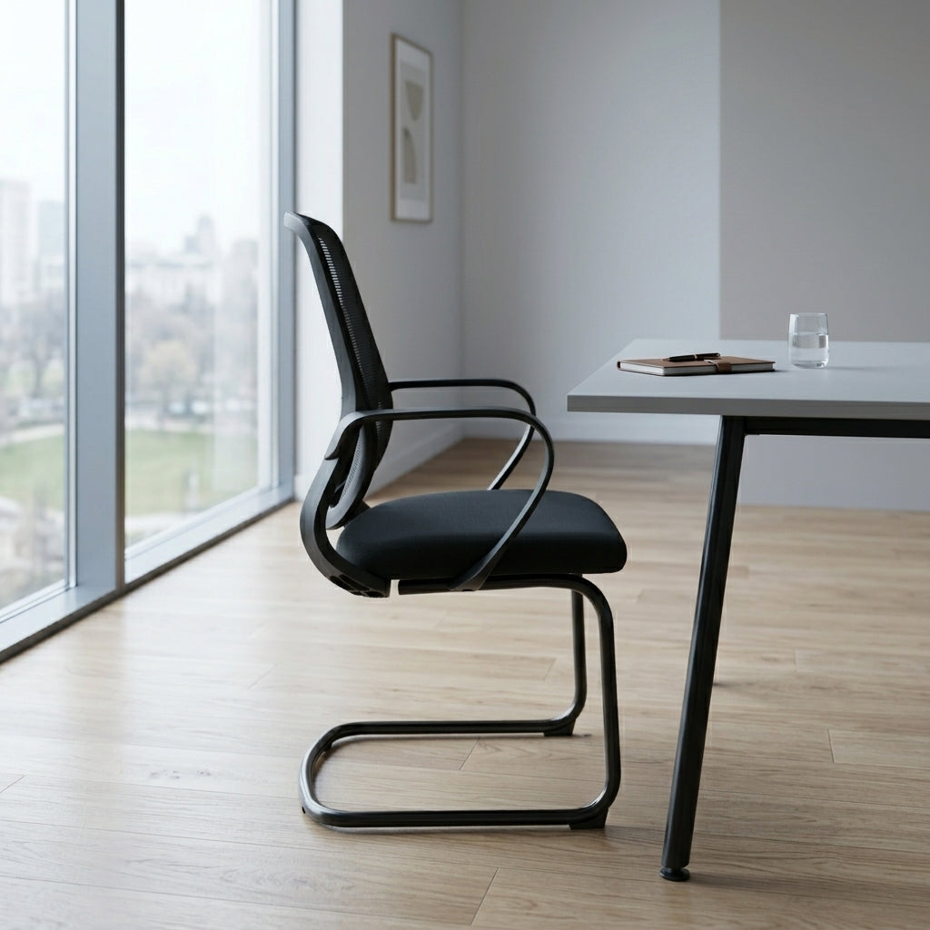 DELARO Visitor Black Office Chair Kursi Kantor Ergonomis