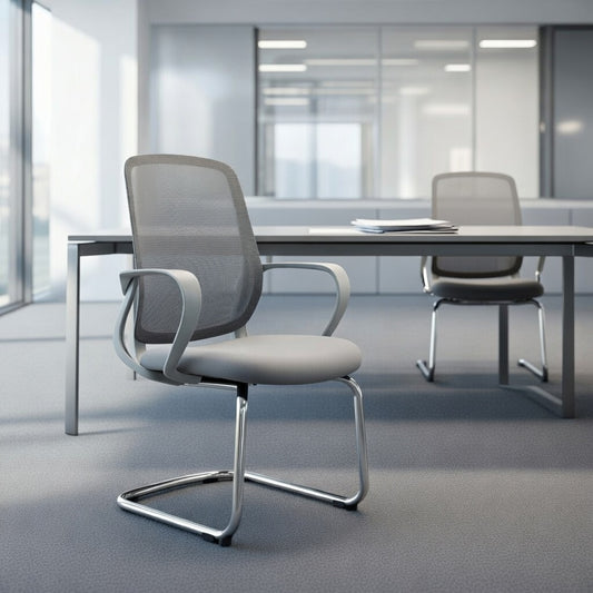 DELARO Visitor Grey Office Chair Kursi Kantor Ergonomis