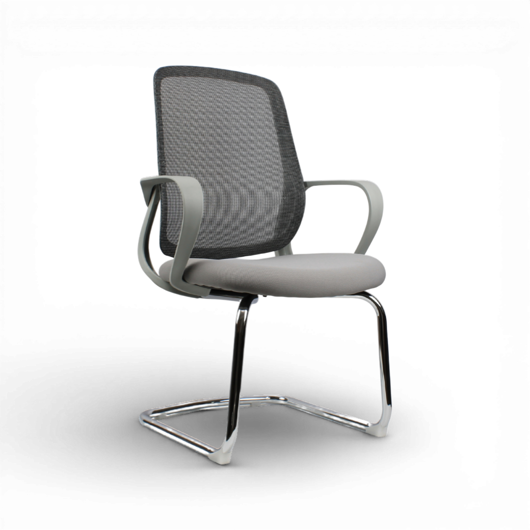 DELARO Visitor Grey Office Chair Kursi Kantor Ergonomis