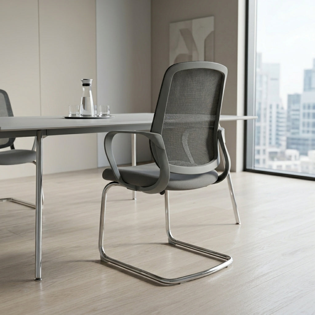 DELARO Visitor Grey Office Chair Kursi Kantor Ergonomis