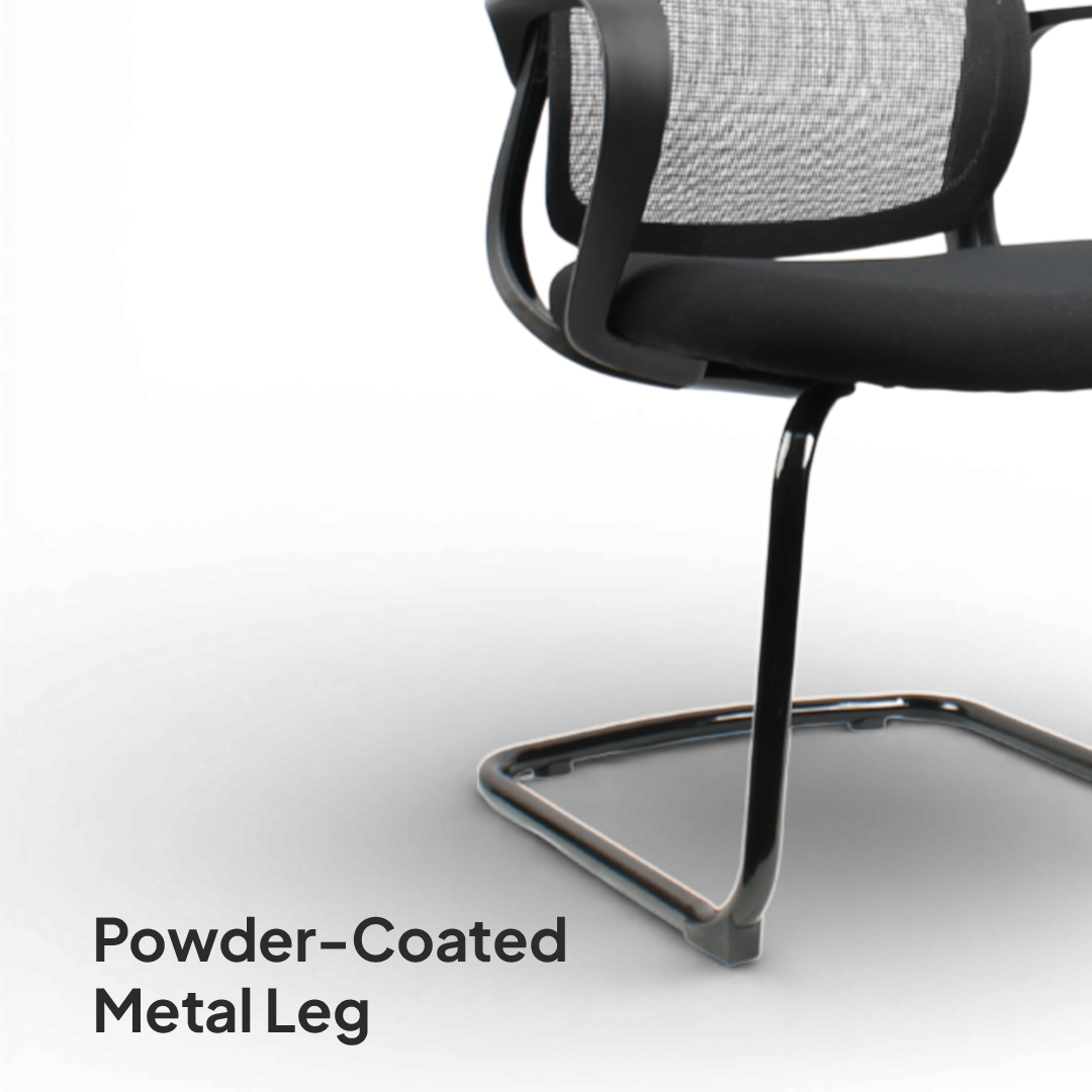 DELARO Visitor Black Office Chair Kursi Kantor Ergonomis