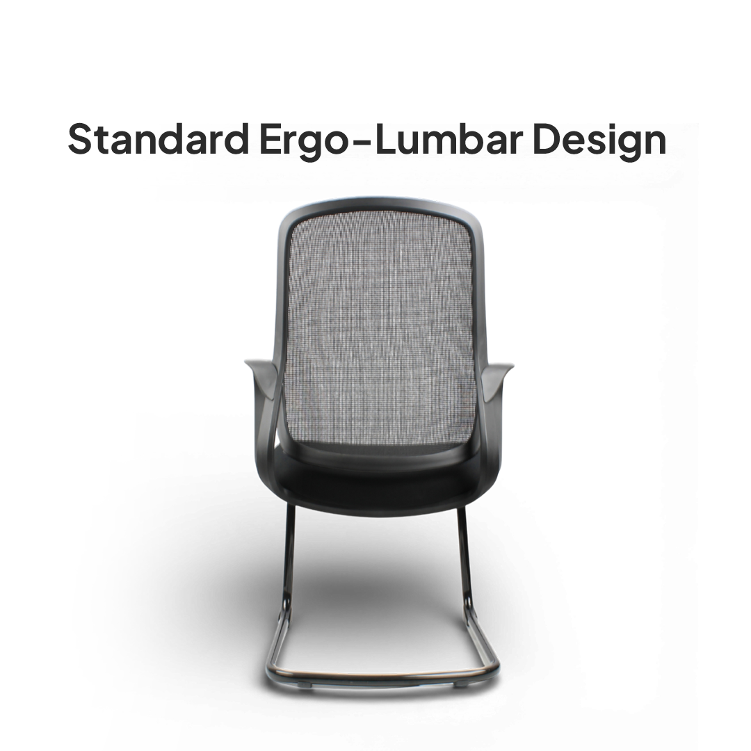 DELARO Visitor Black Office Chair Kursi Kantor Ergonomis