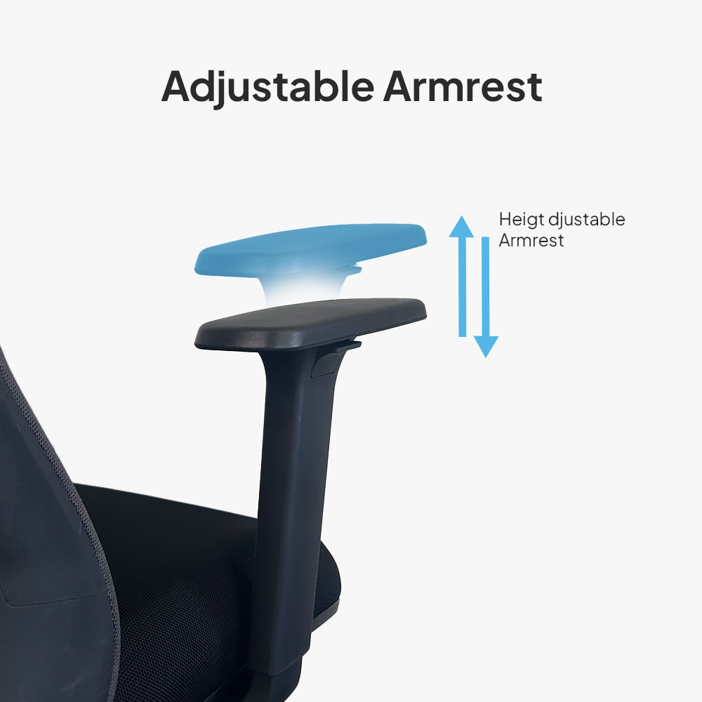 HADID High Back Black Office Chair Kursi Kantor Ergonomis