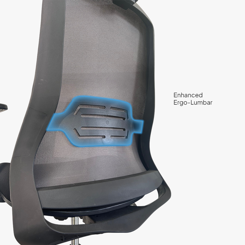 HADID High Back Black Office Chair Kursi Kantor Ergonomis