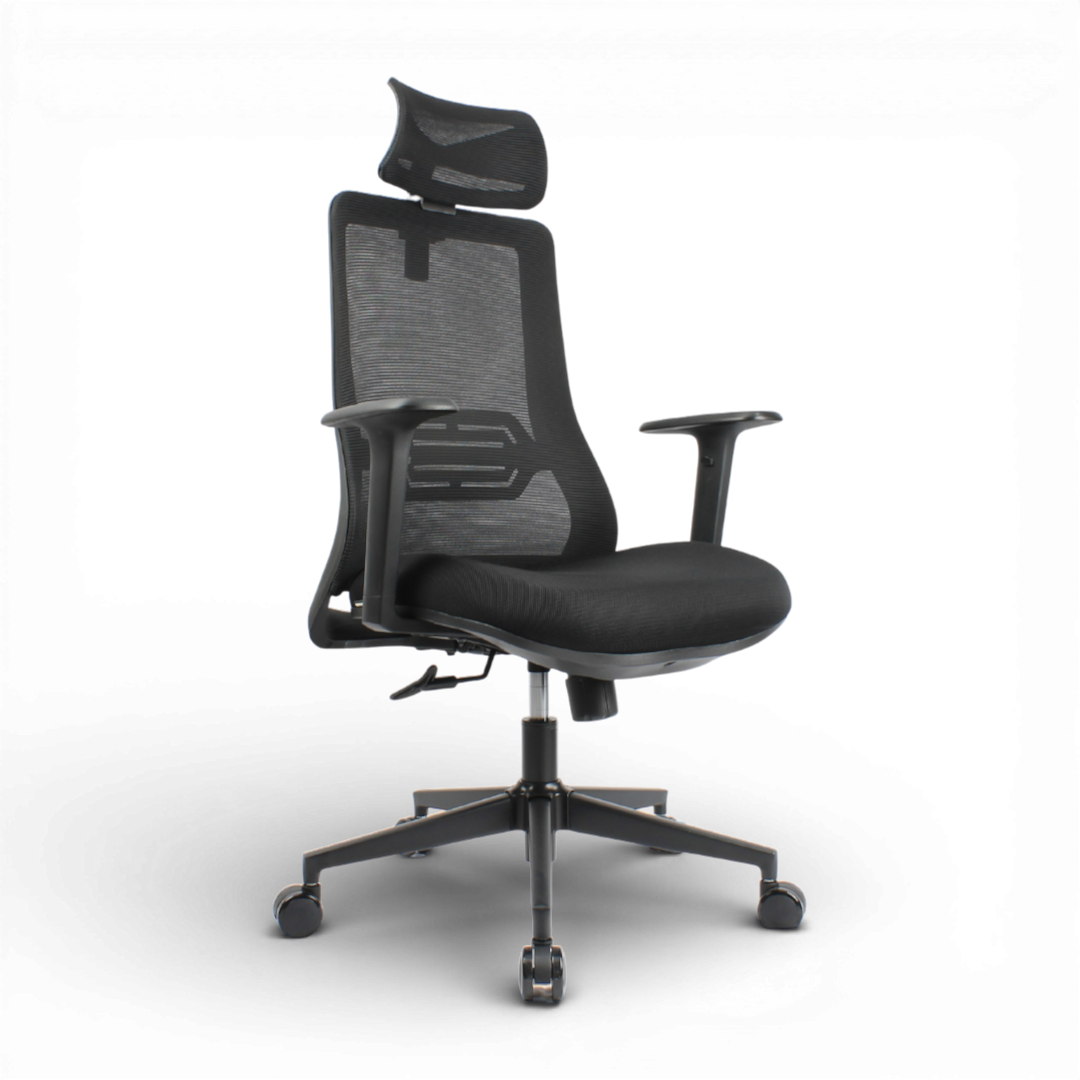 HADID High Back Black Office Chair Kursi Kantor Ergonomis