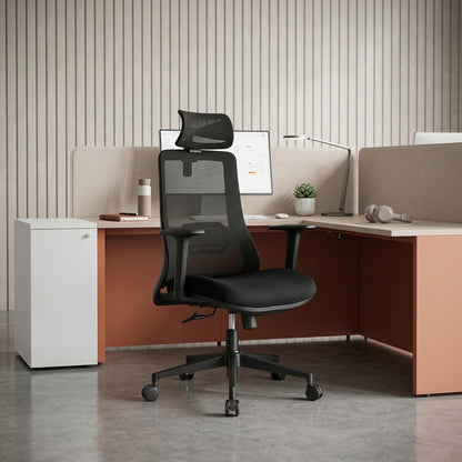 HADID High Back Black Office Chair Kursi Kantor Ergonomis