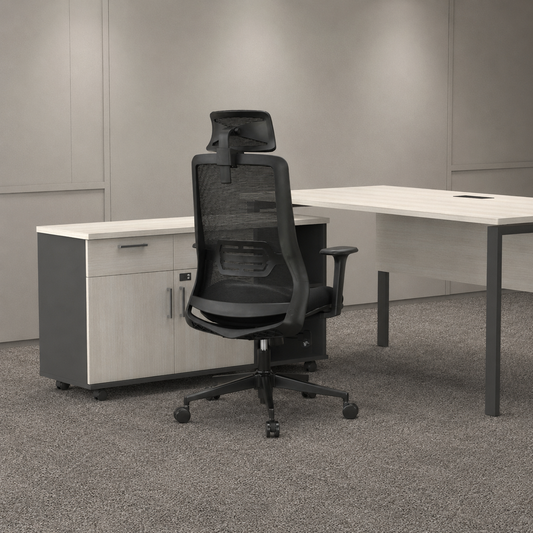 HADID High Back Black Office Chair Kursi Kantor Ergonomis