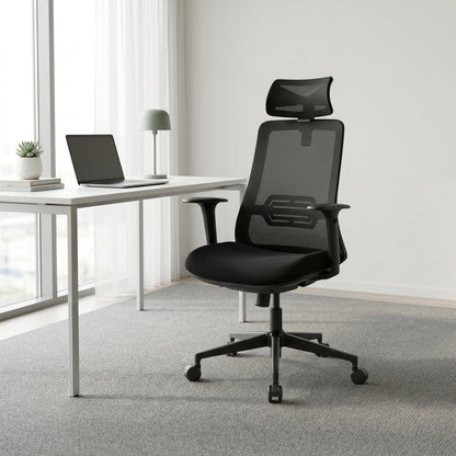 HADID High Back Black Office Chair Kursi Kantor Ergonomis
