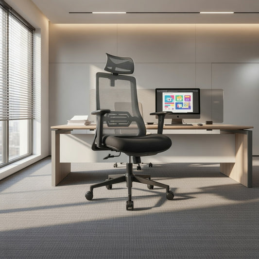 HADID High Back Black Grey Office Chair Kursi Kantor Ergonomis