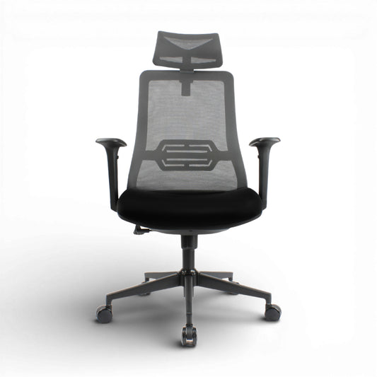 HADID High Back Black Grey Office Chair Kursi Kantor Ergonomis