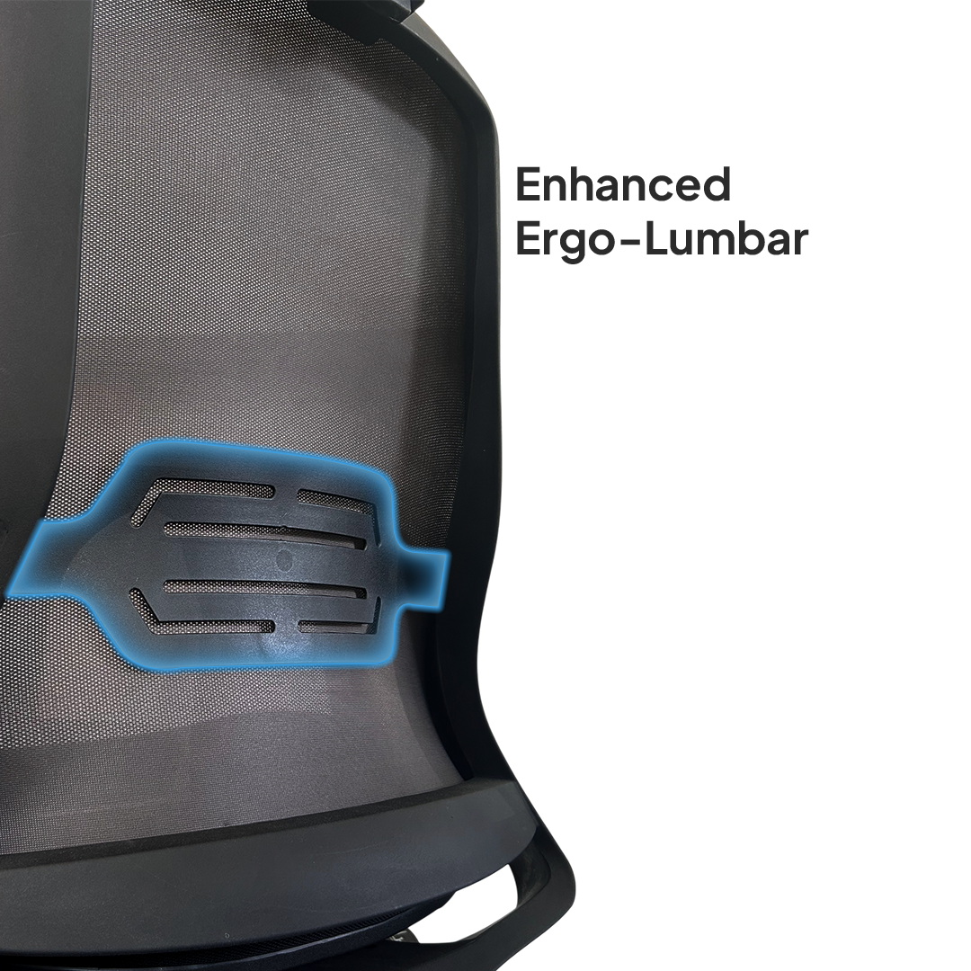 HADID High Back Black Grey Office Chair Kursi Kantor Ergonomis
