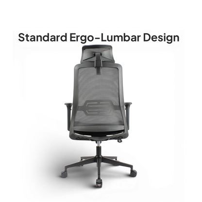 HADID High Back Black Grey Office Chair Kursi Kantor Ergonomis