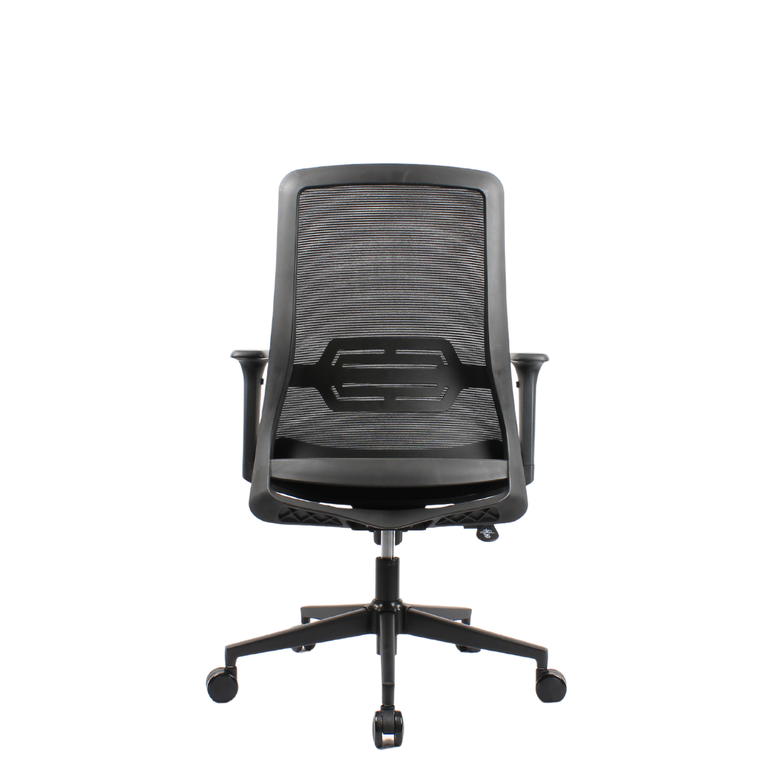 HADID Mid Back Black Office Chair Kursi Kantor Ergonomis
