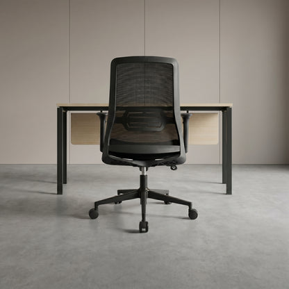 HADID Mid Back Black Office Chair Kursi Kantor Ergonomis