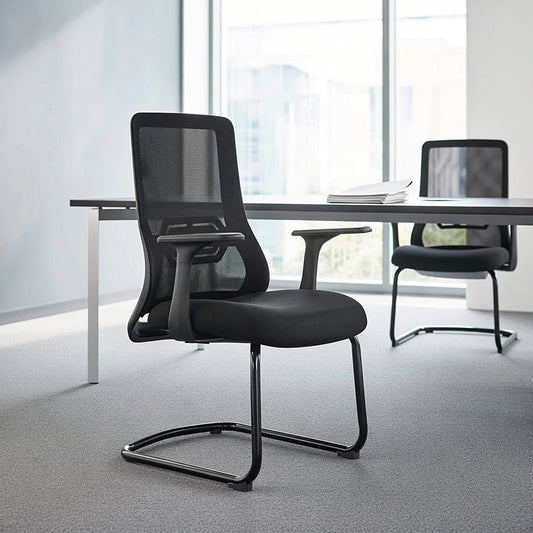 HADID Visitor Black Office Chair Kursi Kantor Ergonomis