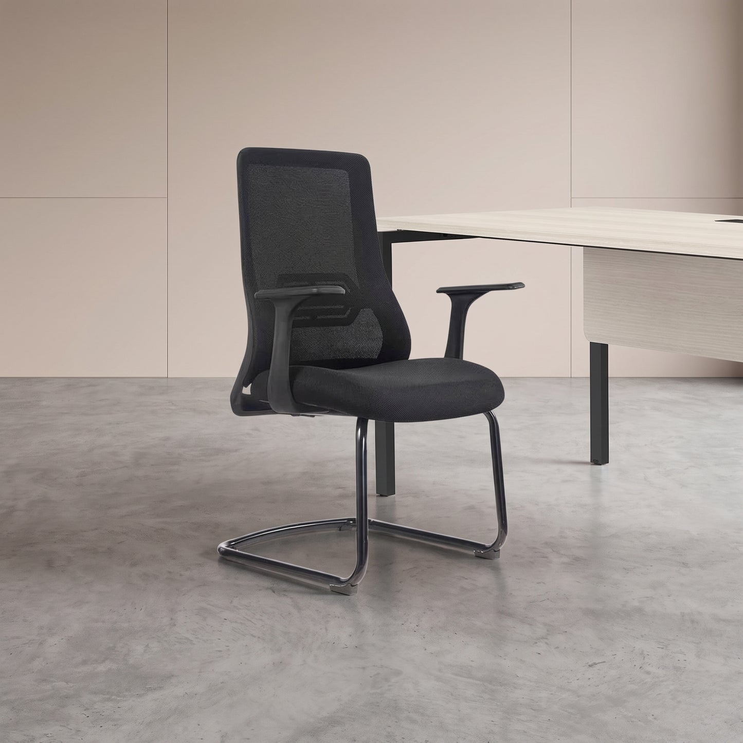 HADID Visitor Black Office Chair Kursi Kantor Ergonomis