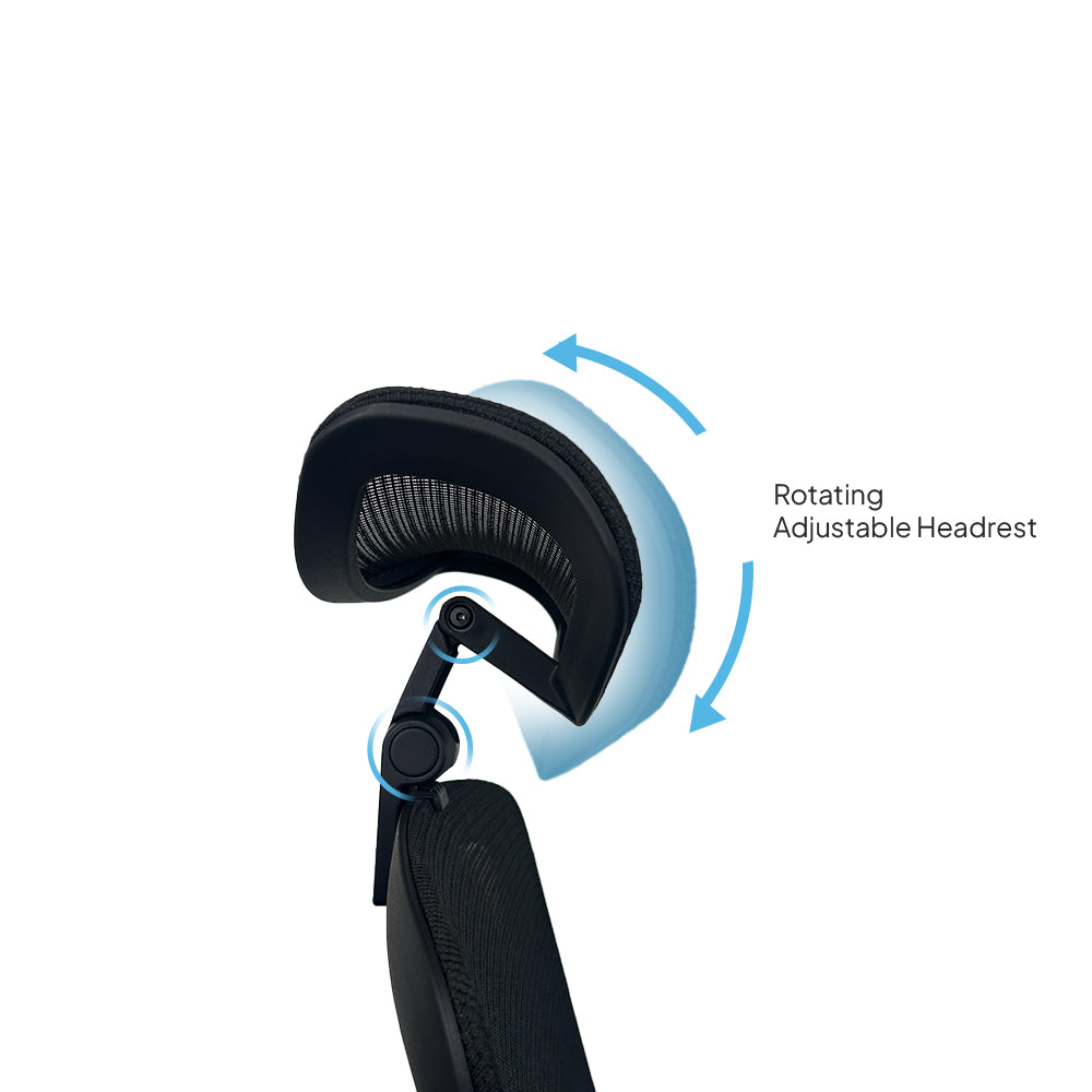 HERON High Back Black Office Chair Kursi Kantor Ergonomis