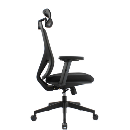 HERON High Back Black Office Chair Kursi Kantor Ergonomis