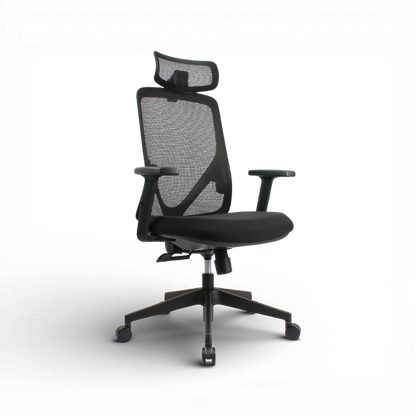 HERON High Back Black Office Chair Kursi Kantor Ergonomis