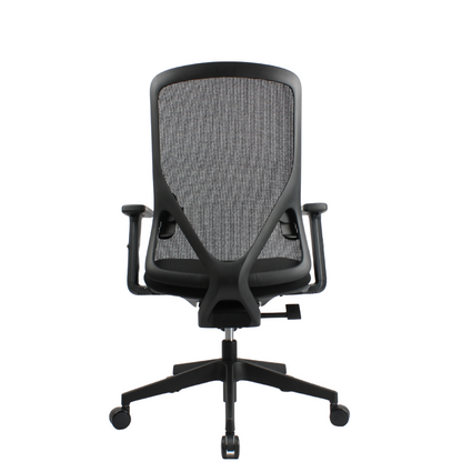 HERON Mid Back Black Office Chair Kursi Kantor Ergonomis