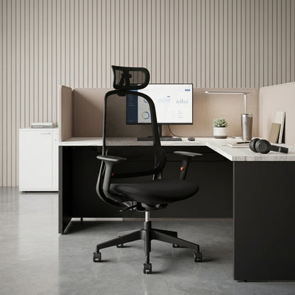 ISMO High Back Black Office Chair Kursi Kantor Ergonomis
