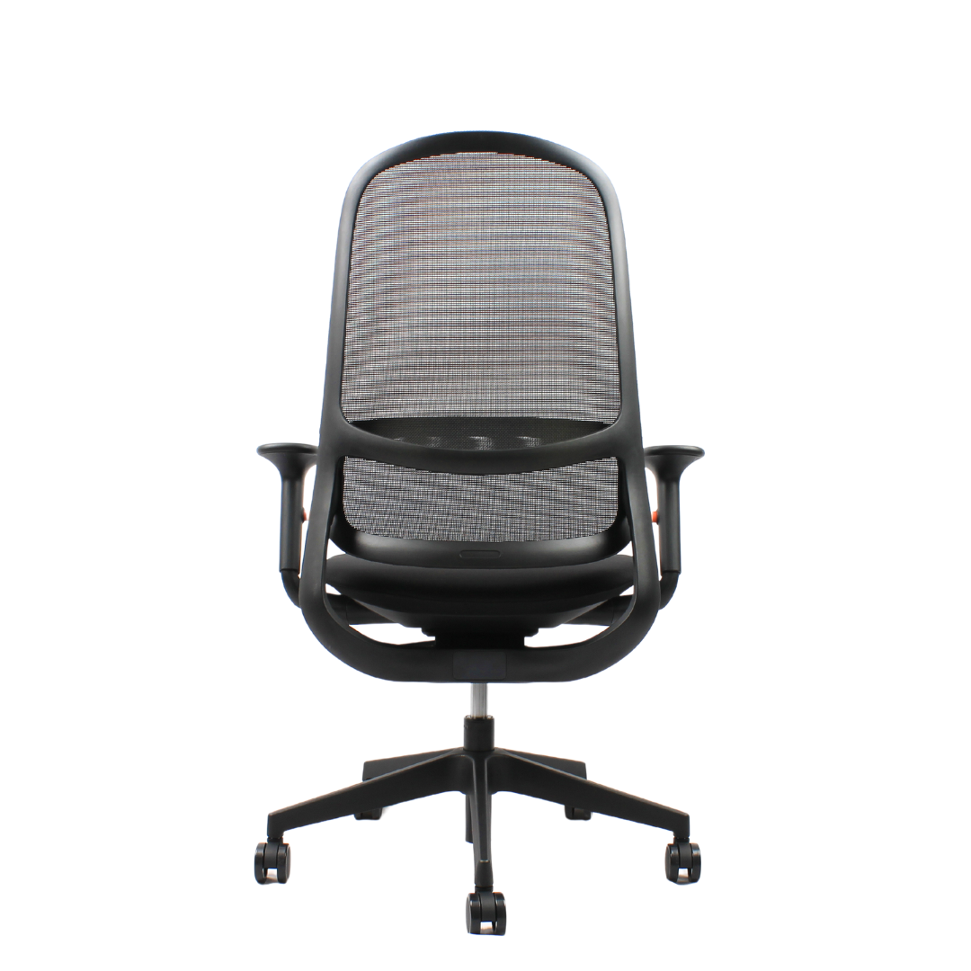 ISMO Mid Back Black Office Chair Kursi Kantor Ergonomis