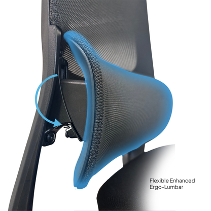 ISMO Mid Back Black Office Chair Kursi Kantor Ergonomis
