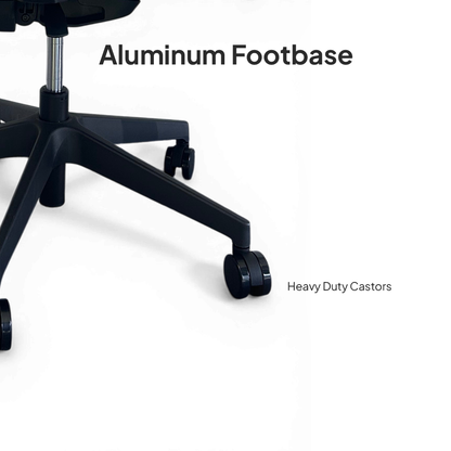 ISMO Mid Back Black Office Chair Kursi Kantor Ergonomis