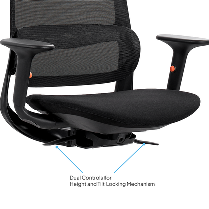 ISMO High Back Black Office Chair Kursi Kantor Ergonomis