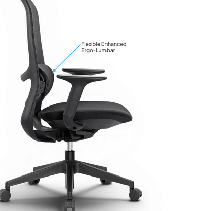 ISMO High Back Black Office Chair Kursi Kantor Ergonomis