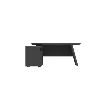 LEGACY Executive Desk Meja Direktur 160cm L Kiri Dark Oak A-Leg