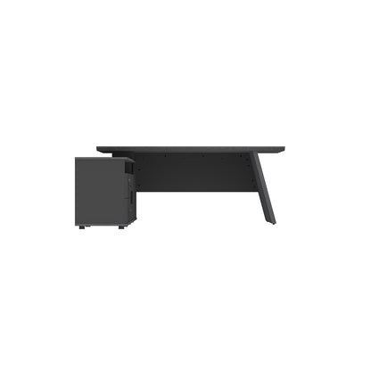 LEGACY Executive Desk Meja Direktur 180cm L Kiri Dark Oak A-Leg
