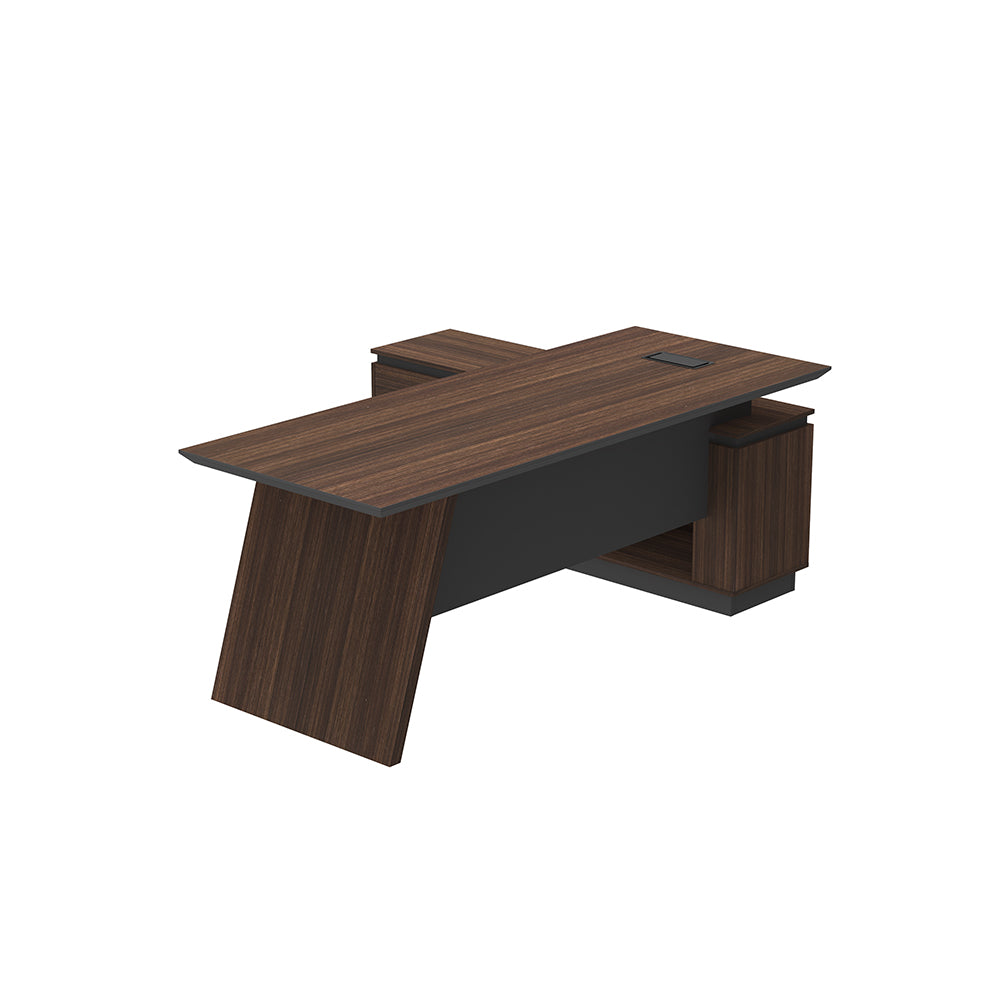 LEGACY Executive Desk Meja Direktur 200cm L Kiri Walnut A-Leg