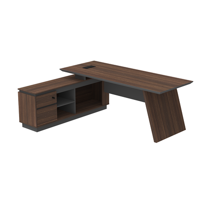 LEGACY Executive Desk Meja Direktur 200cm L Kiri Walnut A-Leg