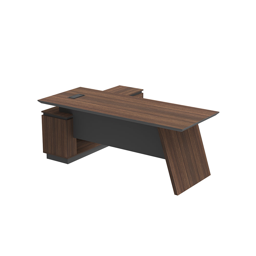 LEGACY Executive Desk Meja Direktur 200cm L Kanan Walnut A-Leg