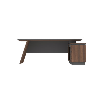 LEGACY Executive Desk Meja Direktur 200cm L Kanan Walnut A-Leg