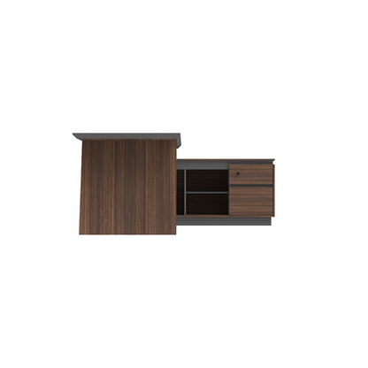 LEGACY Executive Desk Meja Direktur 200cm L Kanan Walnut A-Leg