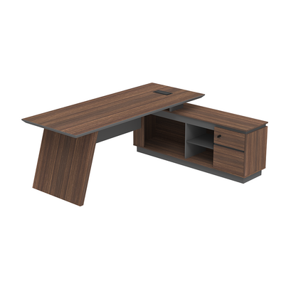 LEGACY Executive Desk Meja Direktur 200cm L Kanan Walnut A-Leg