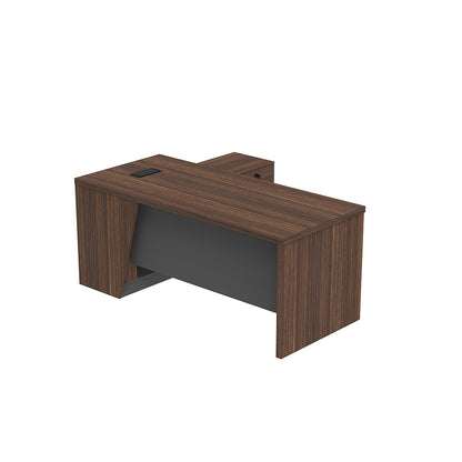 LEGACY Executive Desk Meja Direktur 180cm L Kanan Walnut V-Leg